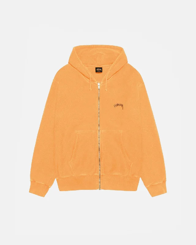 SMOOTH STOCK ZIP HOODIE PIGMENT DYED