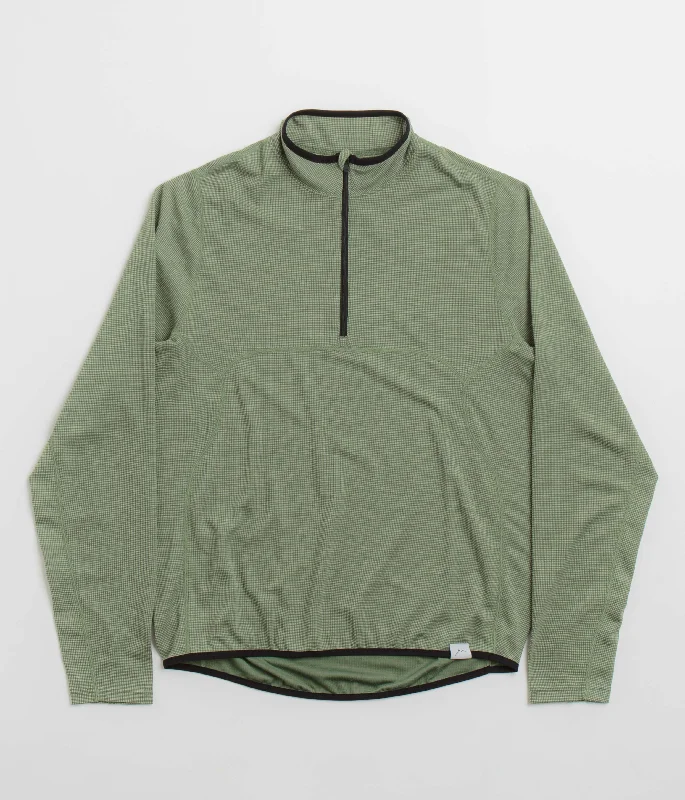 Cayl Live Wool Mix Half Zip Sweatshirt - Green