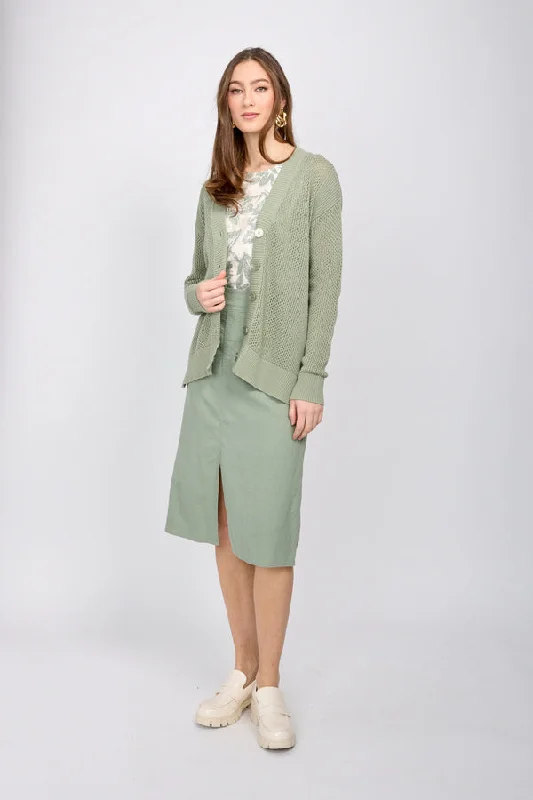 Emproved Women's Long Sleeve Cardigan - Sage