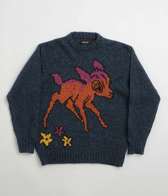 Howlin' Cosmic Deer Sweatshirt - Blue