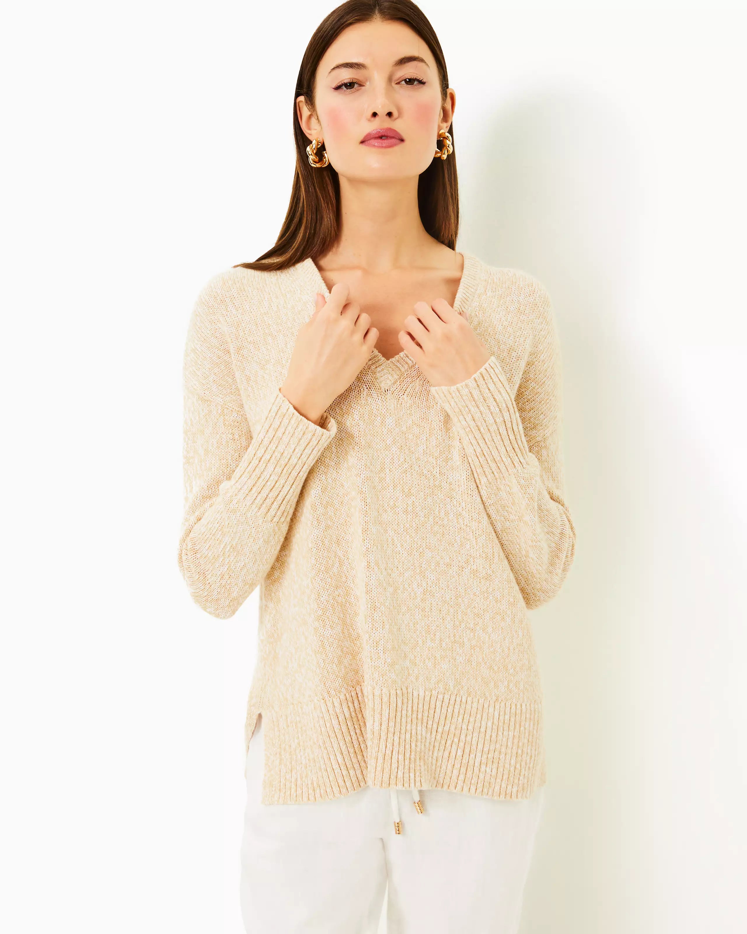 Lilly Pulitzer Women's Bedford Sweater - Wicker Tan Marl