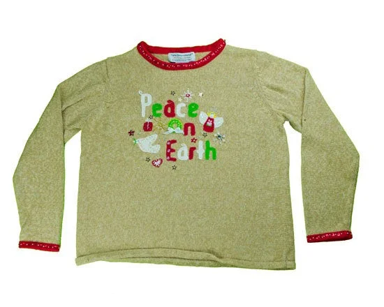 Peace On Earth-Medium Christmas Sweater