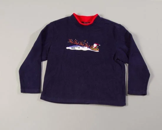 Santa Takes Flight-Large Christmas Sweater