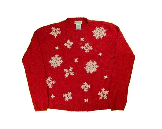 Stitched Flakes-Small Christmas Sweater