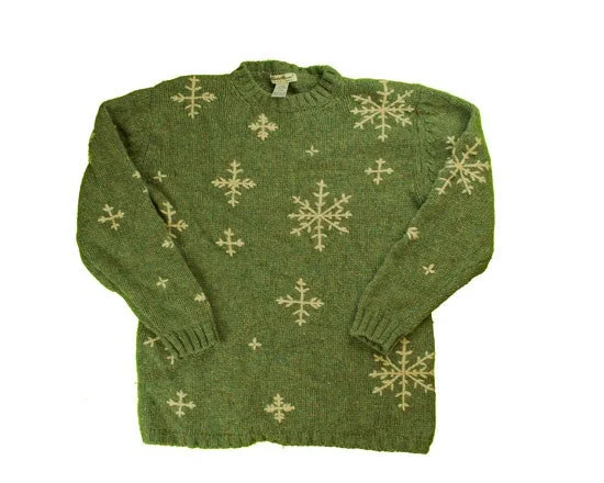 Tan Snowflakes-Small Christmas Sweater