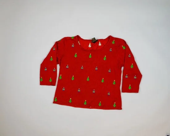 Tiny Trees and Ornaments-Small Christmas Sweater