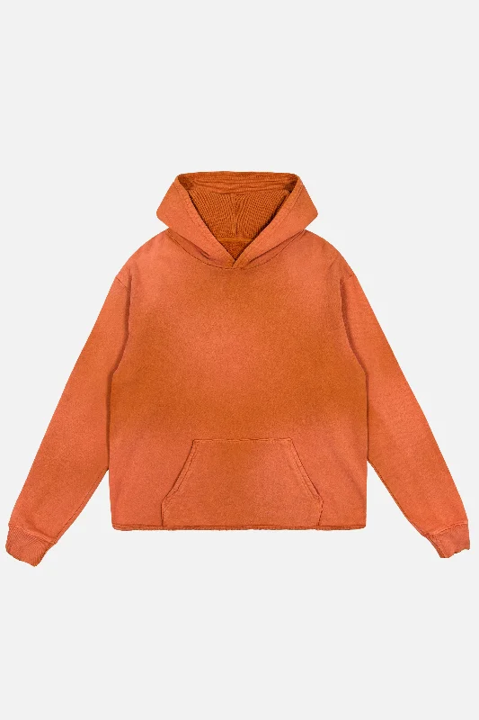 Waffle Hoodie - Rust Orange