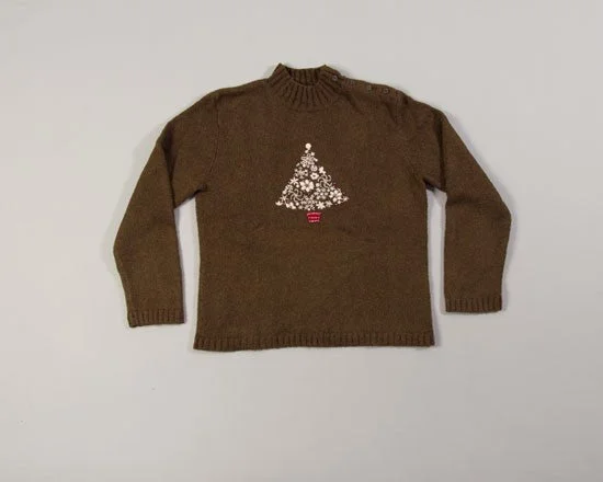 White Christmas Tree-X-Small Christmas Sweater