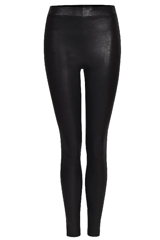 Husk LEATHER LEGGING - Black