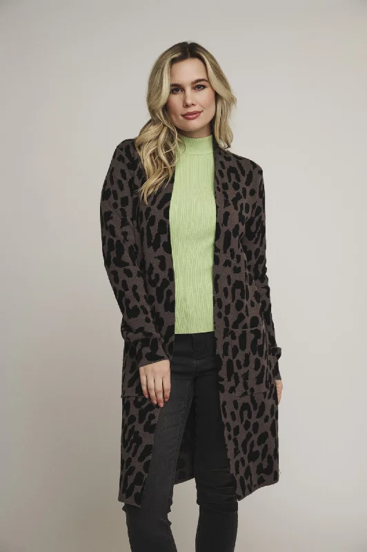 Annabel Long Cardigan Night Forest Black