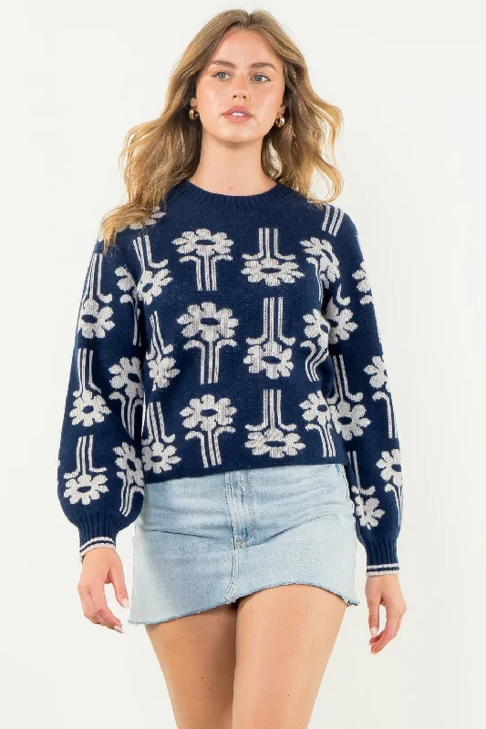 FLOWER KNIT SWEATER