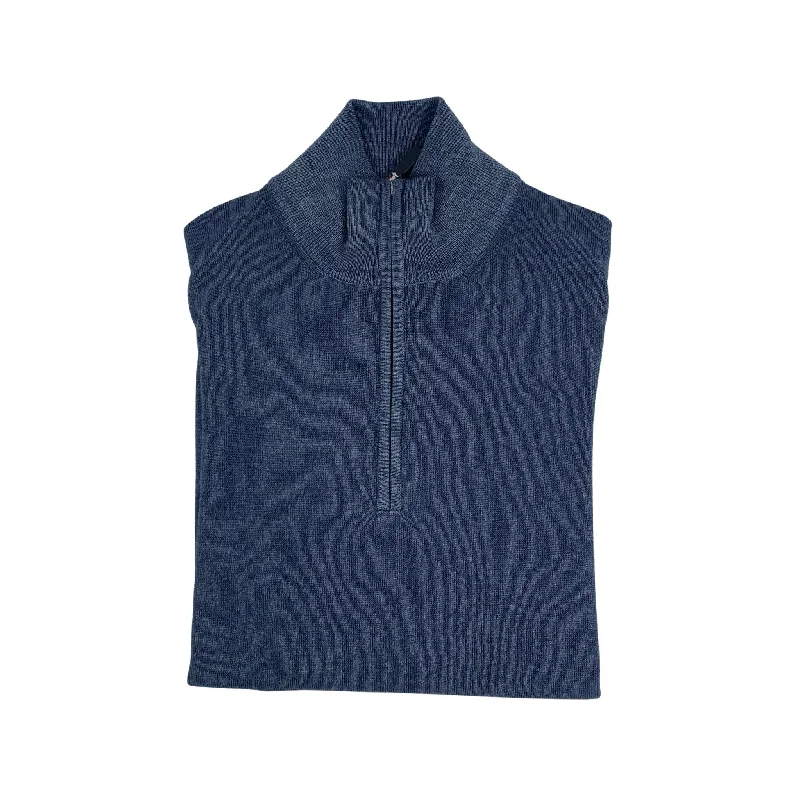 Gran Sasso Zip Mock Knit Sweater