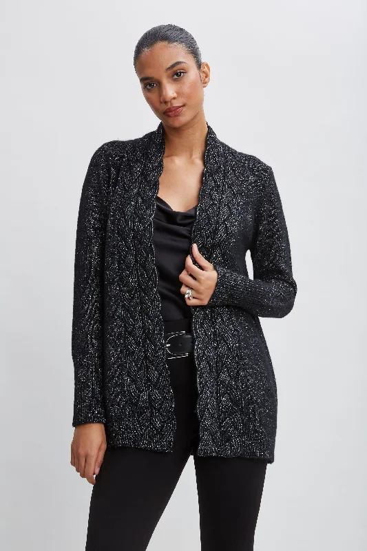 Metallic Cable Cardigan