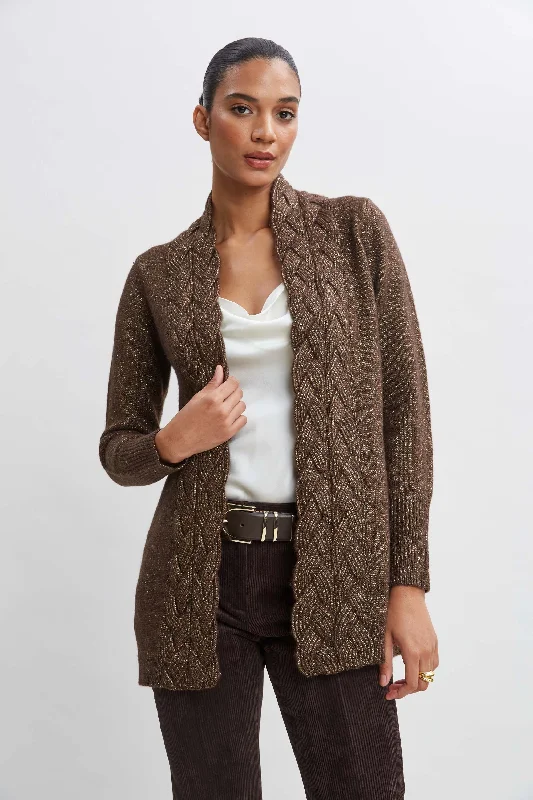 Metallic Cable Cardigan