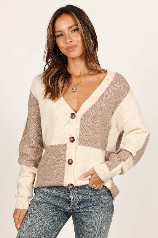 Millie Large Check Cardigan - Multi