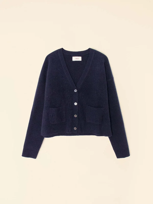 Trudie Navy Cashmere Cardigan