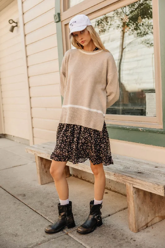 Ashley Knit Sweater in Taupe