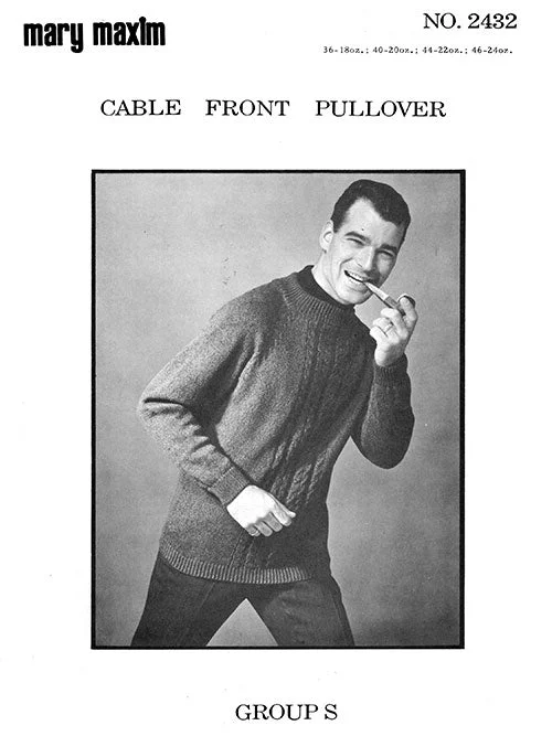 Cable Front Pullover Pattern