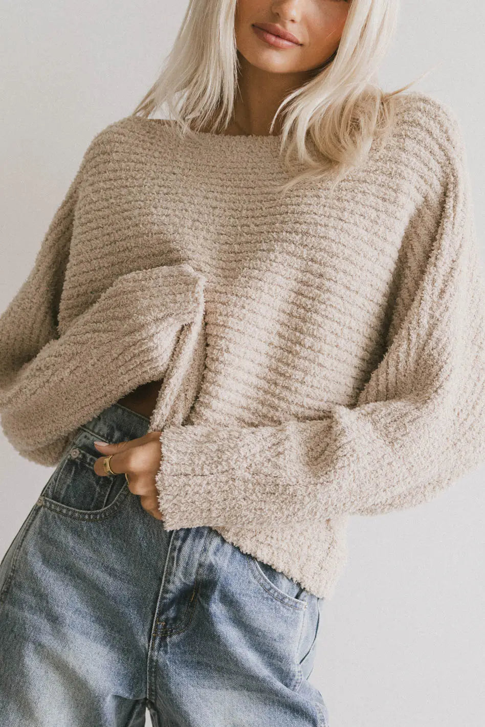 Calia Knit Sweater in Tan