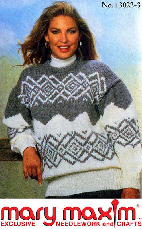 Geometric Panels Pullover Pattern