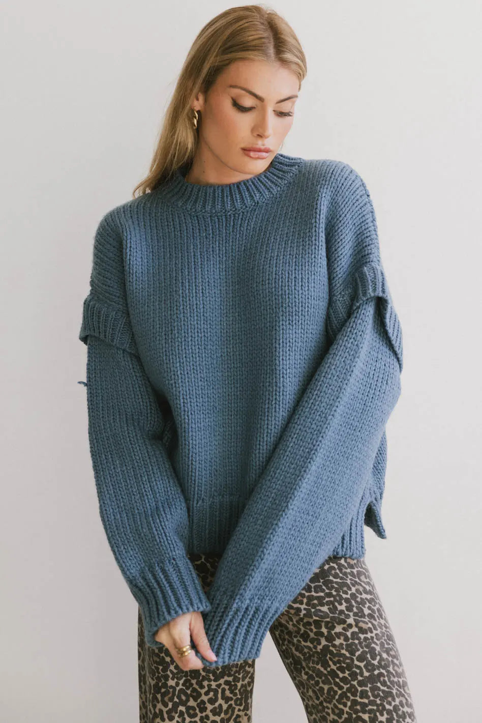 Josie Knit Sweater in Blue