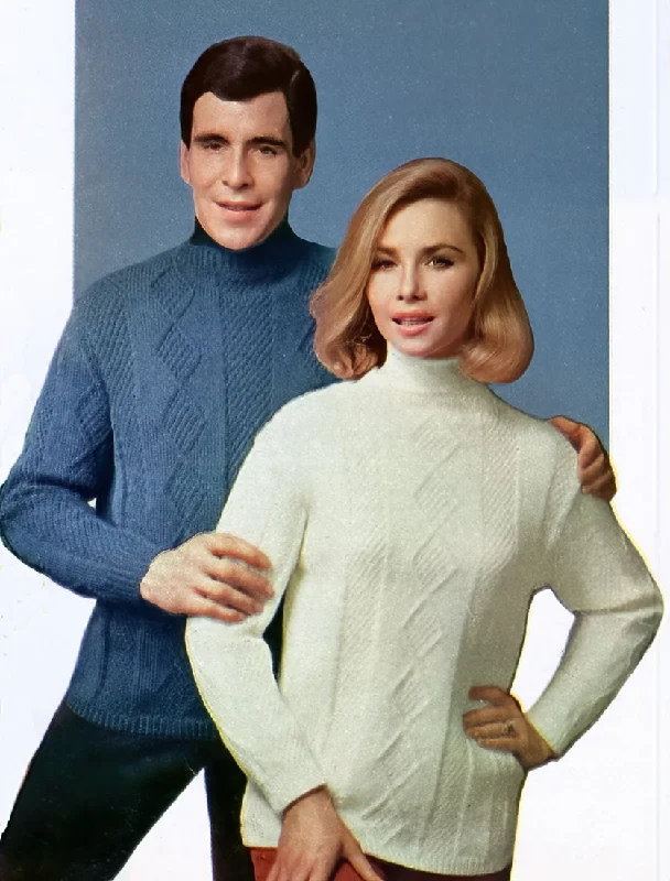 His 'N Hers Mock Aran Pullovers Pattern