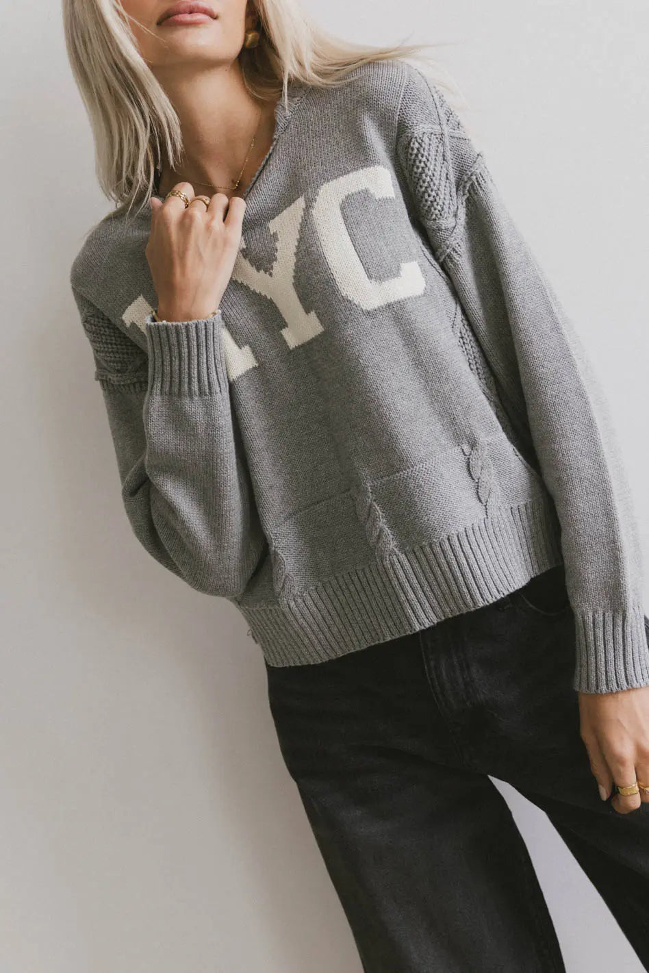 NYC Cable Knit Sweater