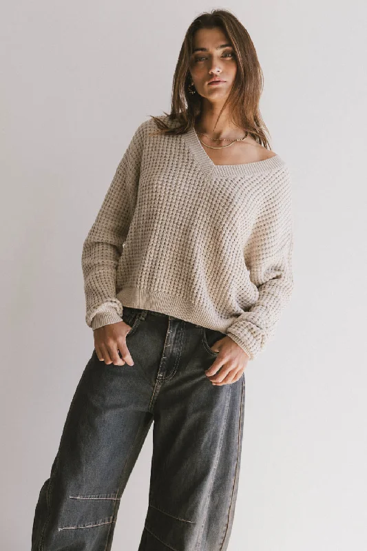 Raychel Knit Sweater in Beige