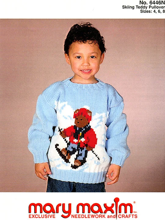 Skiing Teddy Pullover Pattern