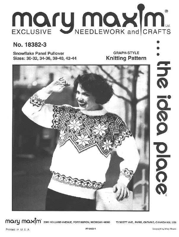 Snowflake Panel Pullover Pattern