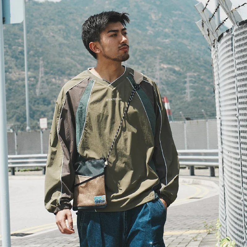 (SW471) Tech Patchwork Outdoor Pullover