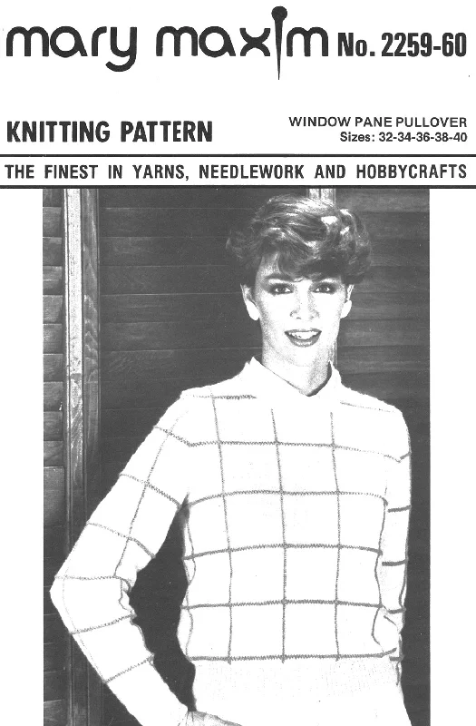 Window Pane Pullover Pattern