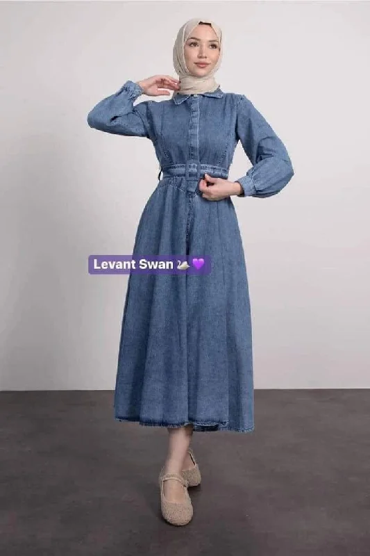 Denim Dress - Elegant