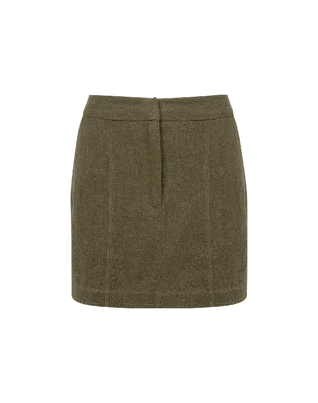 Calla Mini Skirt - Evergreen