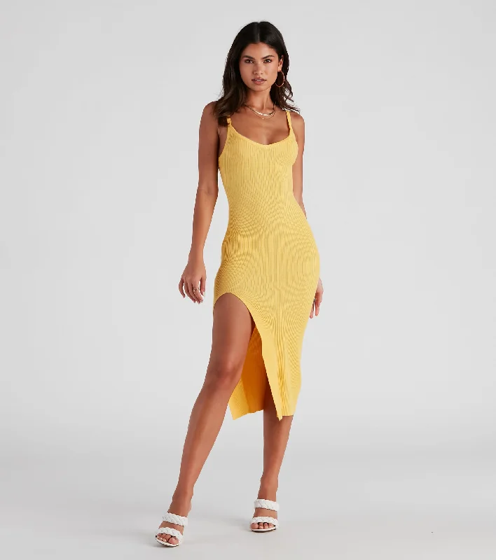 Keep It Light Sweater Midi Dress