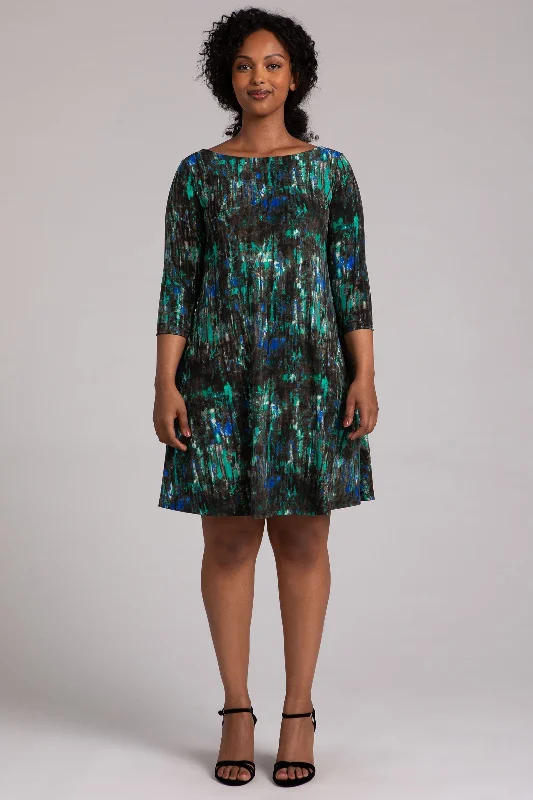 Nu Trapeze Dress | Camo Forest